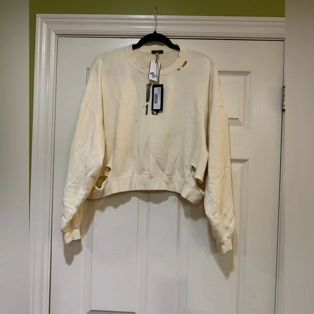 Distressed Logo Graphic Crop Sweatshirt
R13 - Picture 3 of 7